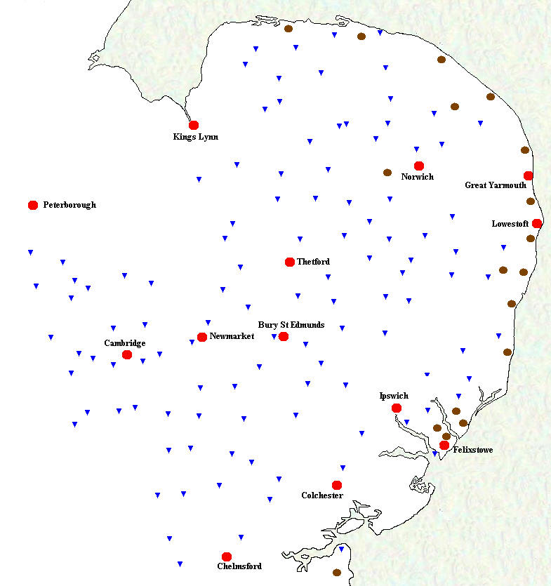 East Anglia Map East Anglia 